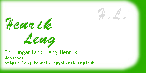 henrik leng business card